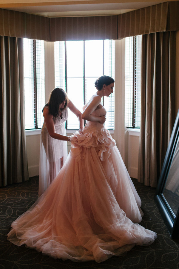 vera wang blush bridesmaid dress David's Bridal Wedding Glamour Exclusive: A First Look At The Newest Wedding Dresses Vera Wang Designed For David's Bridal! Glamour Size:36N category-rtw Sheer Lace Boat-Neck Mini