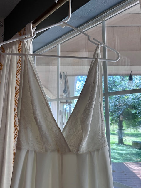 Vintage Deep V Wide Leg Jumpsuit