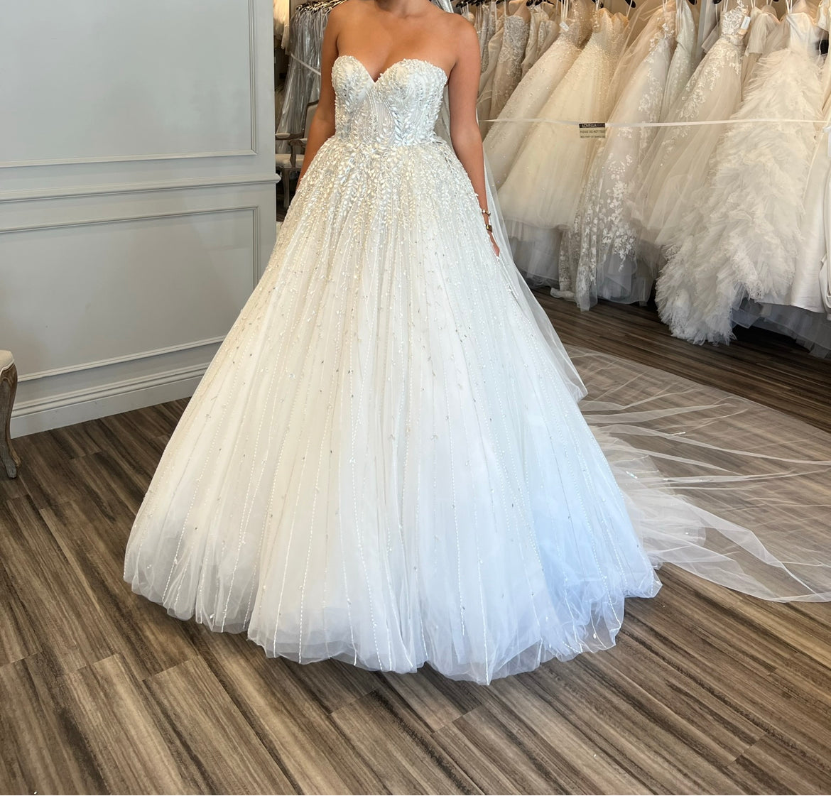 Zuhair Murad Sparkling Strapless Sweetheart Ball Gown