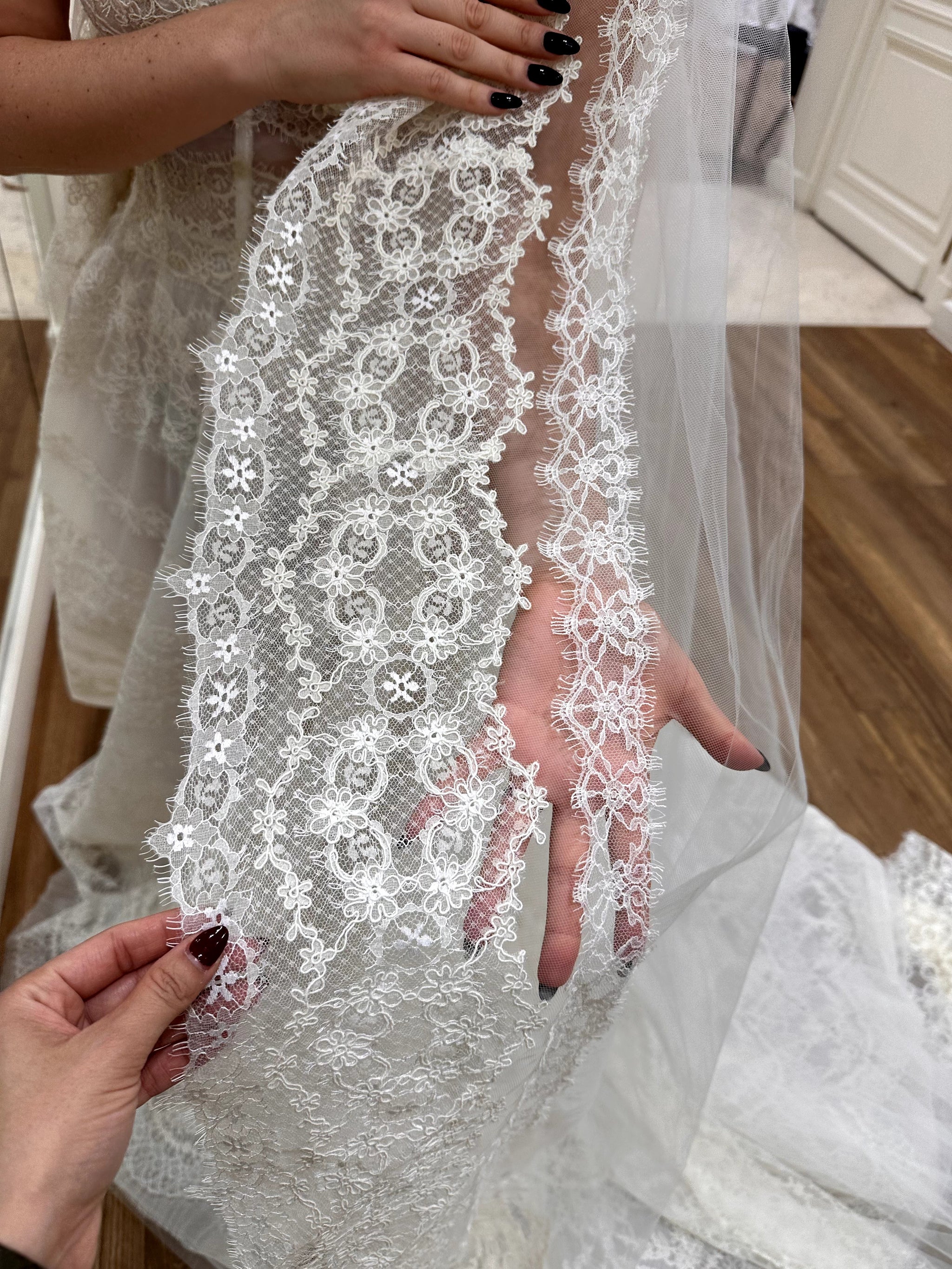 zuhair murad gray lace dress