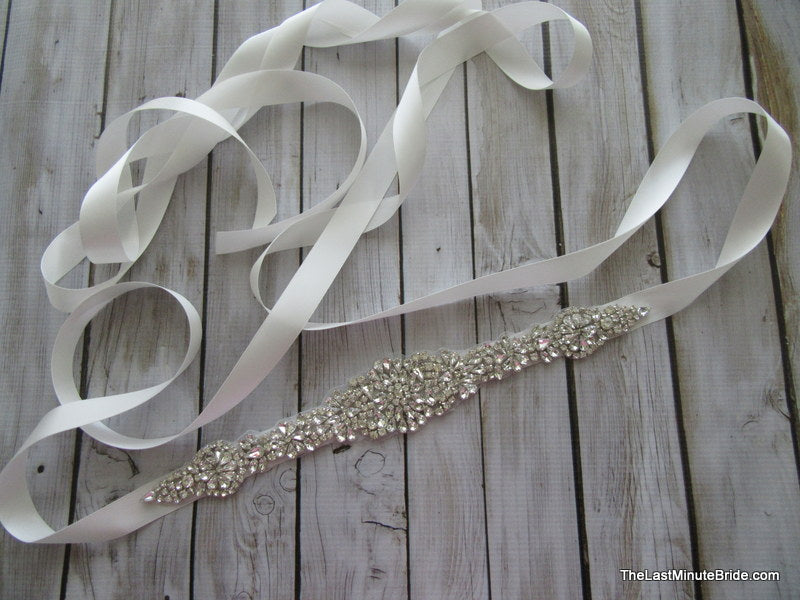 Black Satin Ribbon Sash - The Last Minute Bride