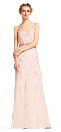 Adrianna Papell Beaded Blouson Gown 091891180