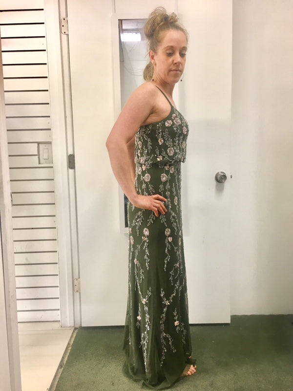 Adrianna papell floral beaded blouson gown best sale