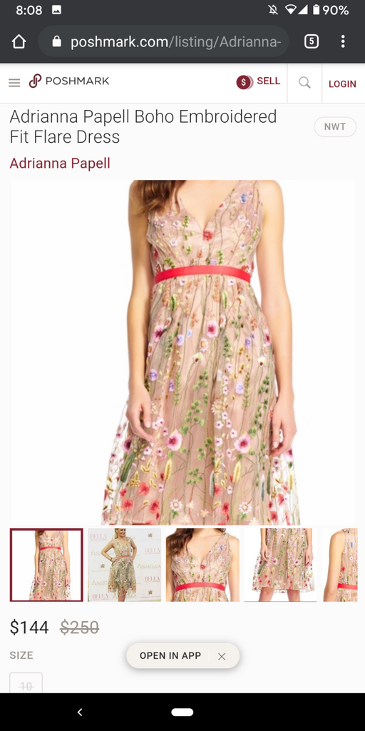 Adrianna Papell Floral Embroidered Fit & Flare Dress – Nearly Newlywed