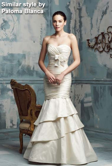 AF Couture (Angelina Faccenda) Ruched Trumpet like Paloma Blanca 4106