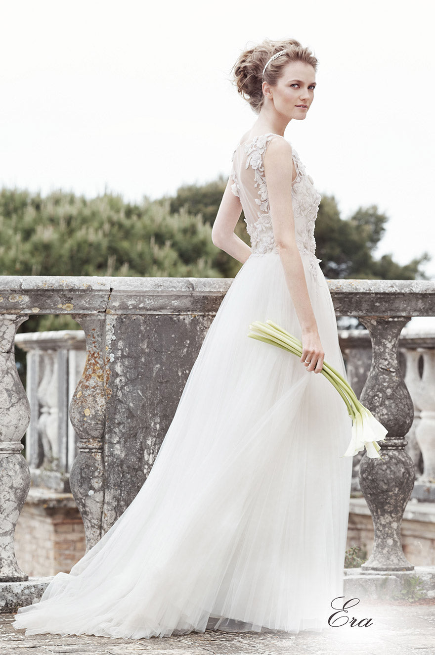 Alberta Ferretti アイボリー シフォン ウェディングドレス Alberta Ferretti アイボリー シフォン ウェディングドレス