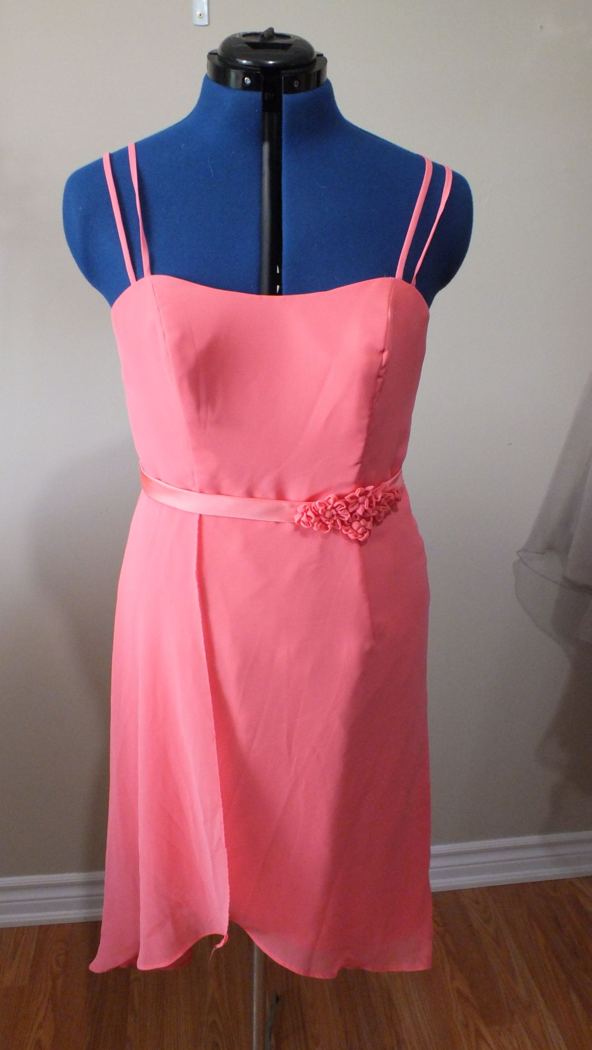 alfred angelo pink bridesmaid dress Alfred Angelo bridesmaid dress simple long blush pink bows in back size M