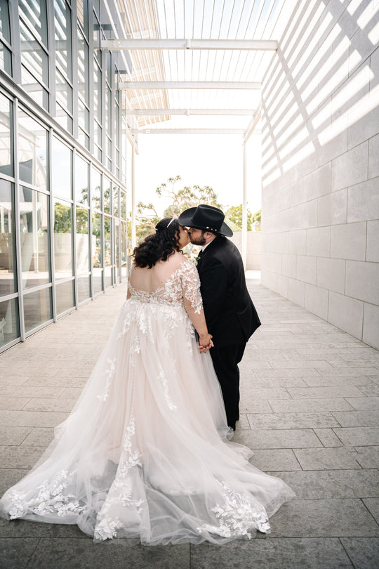 Allure Bridals Style 3510W, Size 30, champagne/ivory/nude color