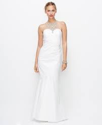 Ann Taylor Jeweled Halter Wedding Dress 330204