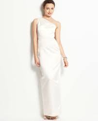 Ann Taylor Duchess Satin One Shoulder Wedding Dress  Style #: