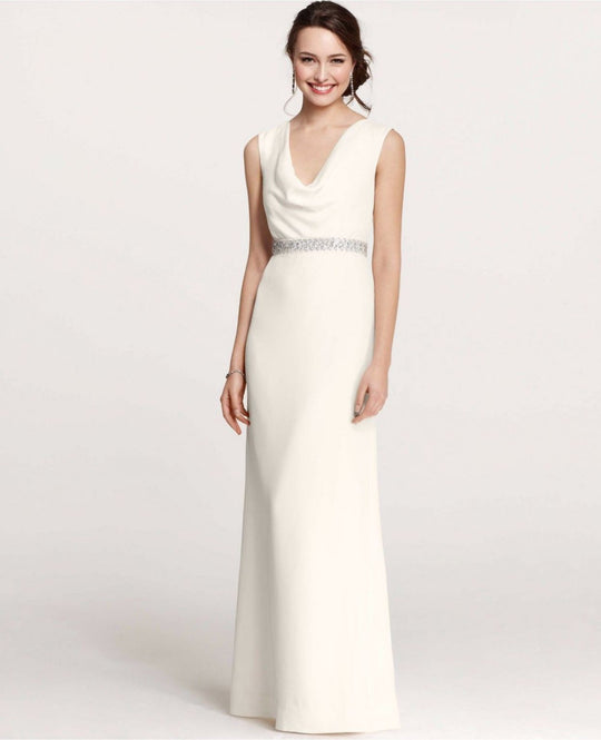 Ann Taylor Petite Mya Cowl Neck Wedding Dress -  304219