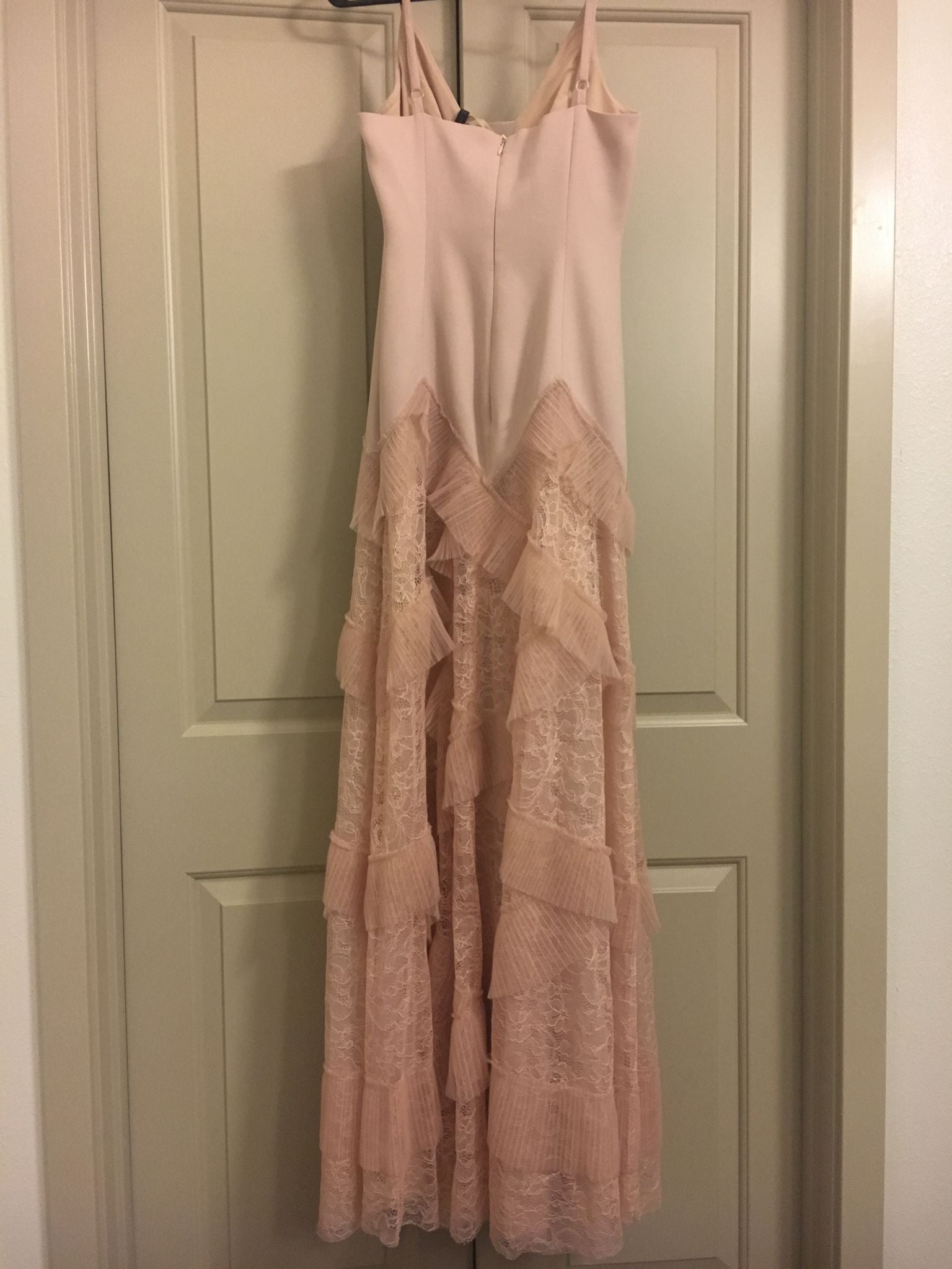 Avaline pleated gown bcbg best sale