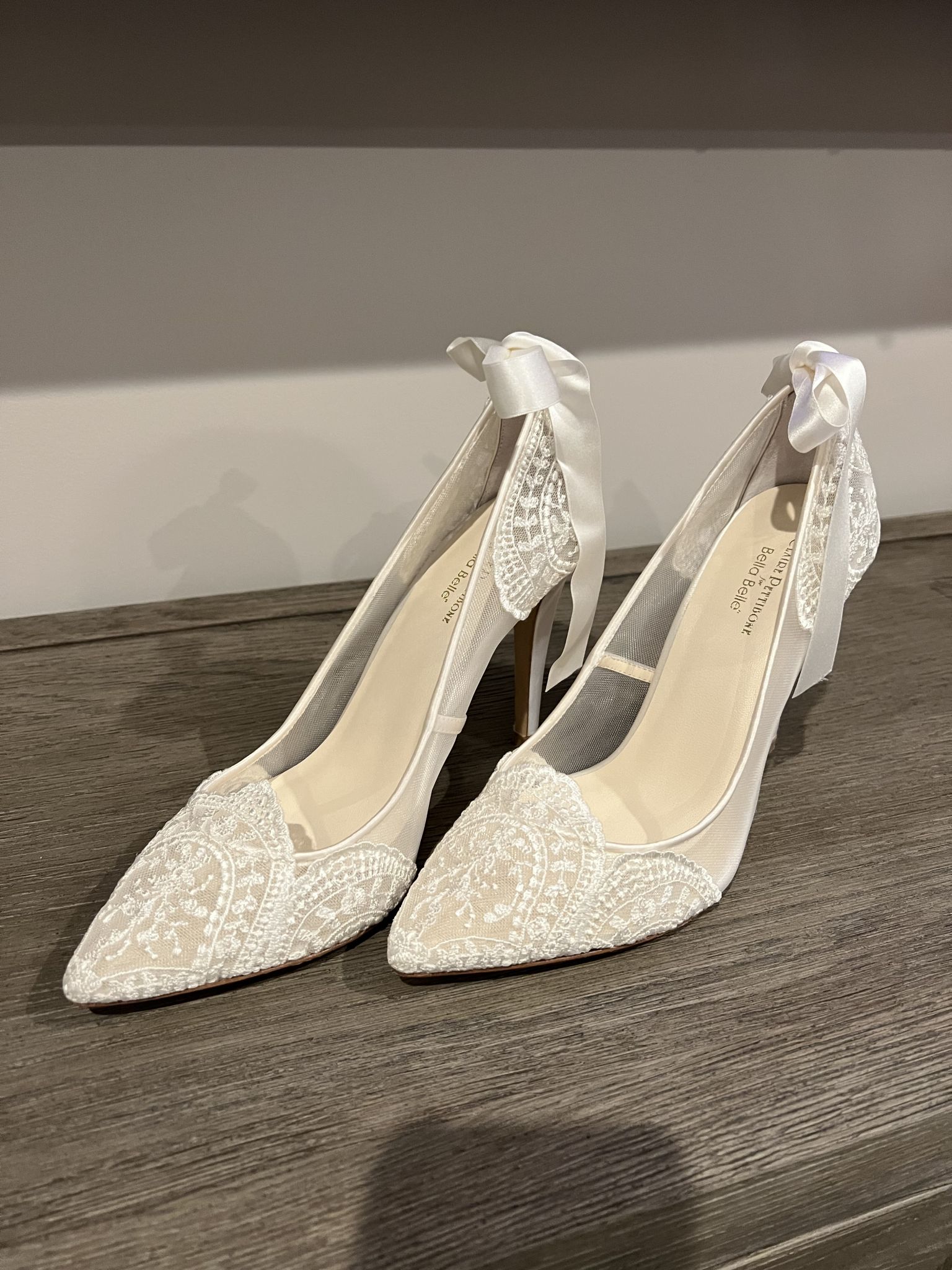 $ Claire Pettibone Bella Belle ハイヒール　レース Claire Pettibone for Bella Belle Bridal Shoes
