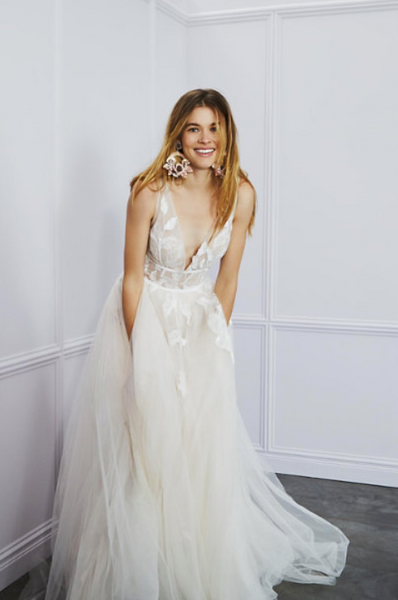Willowby by Watters Hearst A-Line Tulle Wedding Gown | Lace wedding dress  vintage, Wedding dresses unique, Backless wedding dress