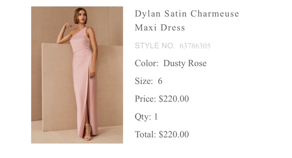 Bhldn dusty clearance rose