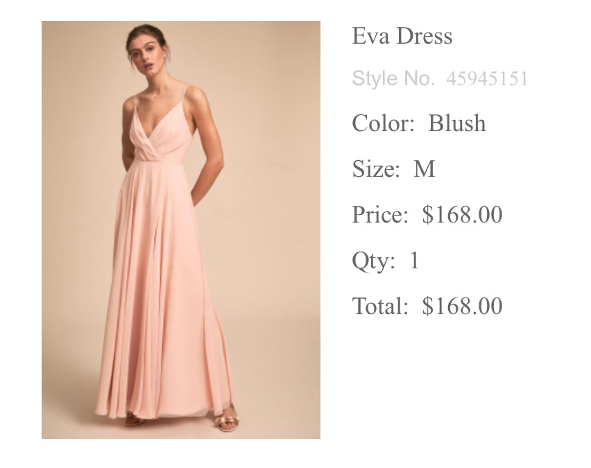 BHLDN Eva Dress Nearly Newlywed