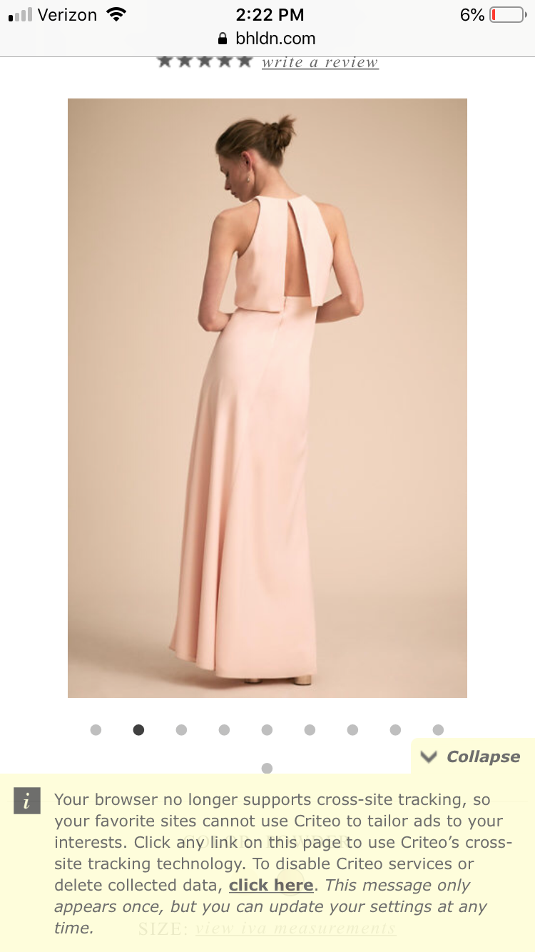 BHLDN Iva Crepe Maxi Nearly Newlywed