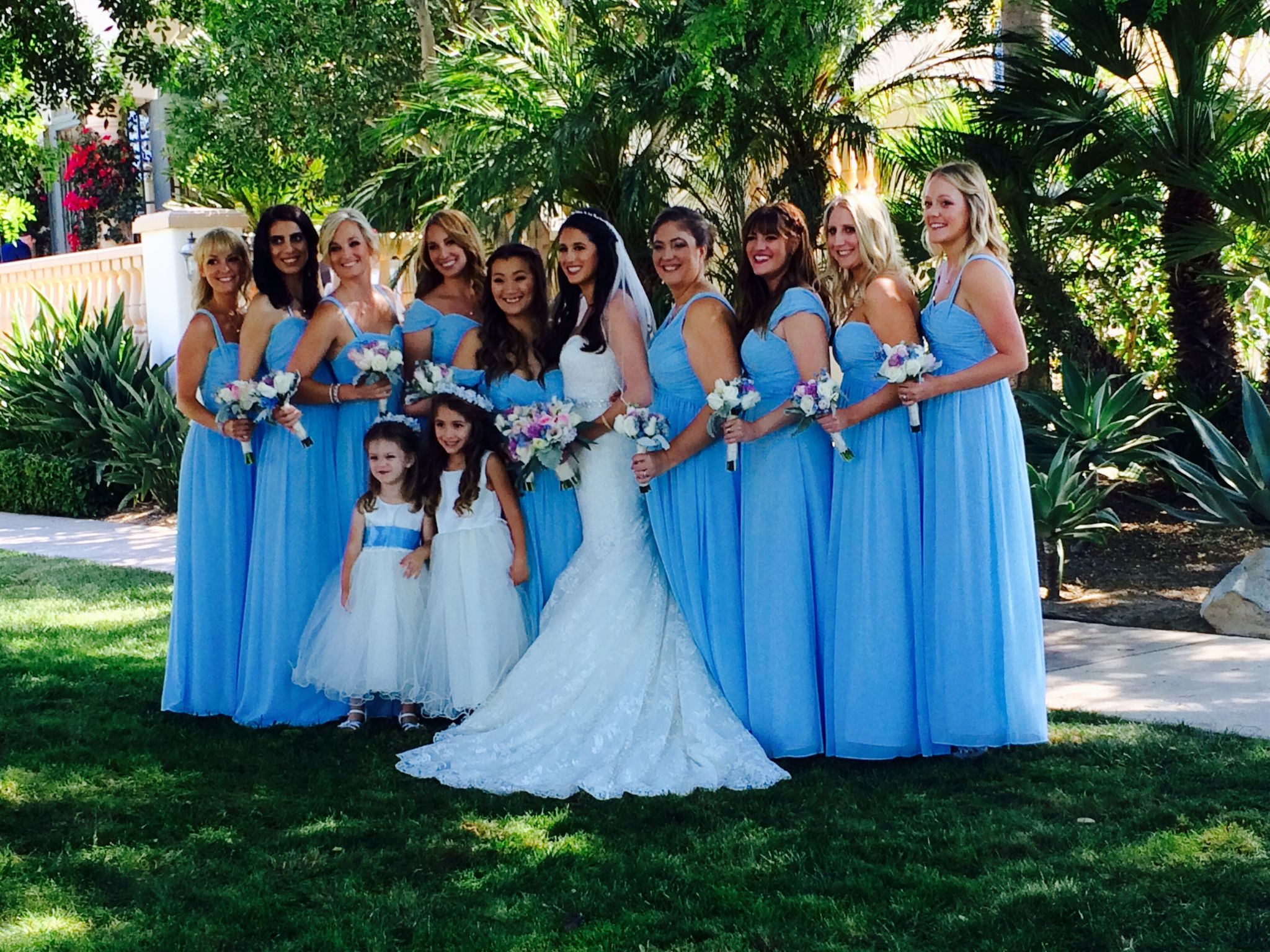 Capri color outlet bridesmaid dresses