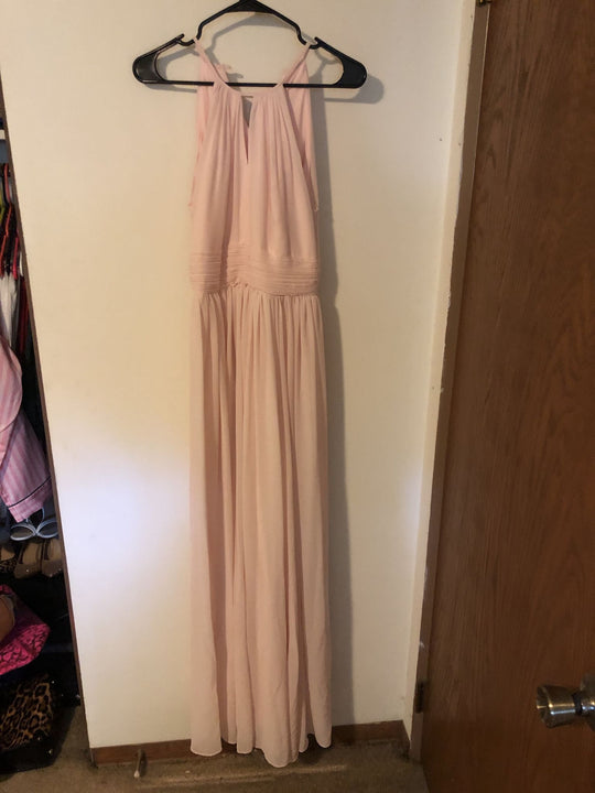 Bill Levkoff Keyhole chiffon a-line gown