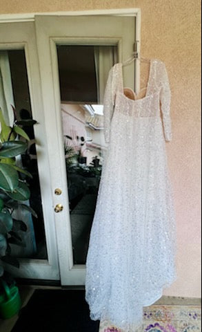 Cara Mia A-line court train sequined CW2381