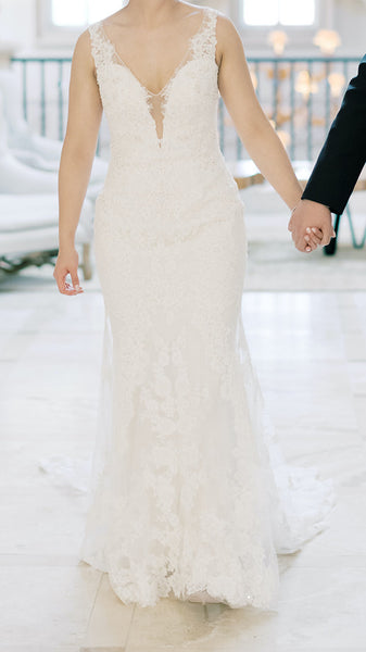 Modern Boho Lace Fit and Flare Wedding Dress: Style 2343 Evelyn / Blog /  Casablanca Bridal