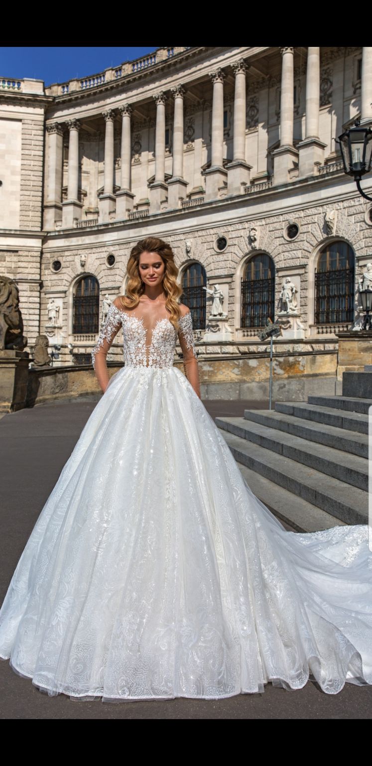 amanda design wedding dress Amanda by Perfioni | Off-the-Shoulder Floral Wedding Dress