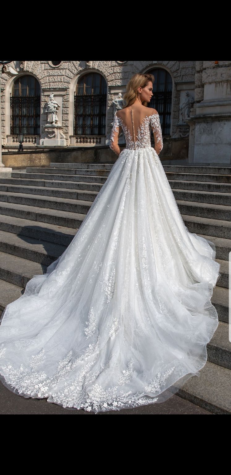 white christmas dresses Crystal Sample Gown main image 1