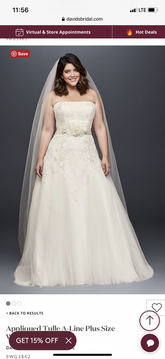 David's Bridal 9WG3862 – PreOwnedWeddingDresses