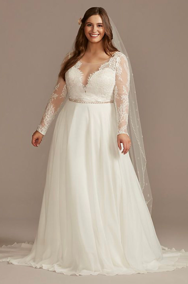 David's bridal wedding outlet dresses long sleeve