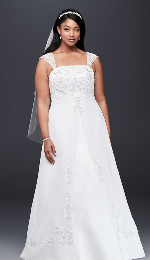 David's bridal plus top size wedding dresses