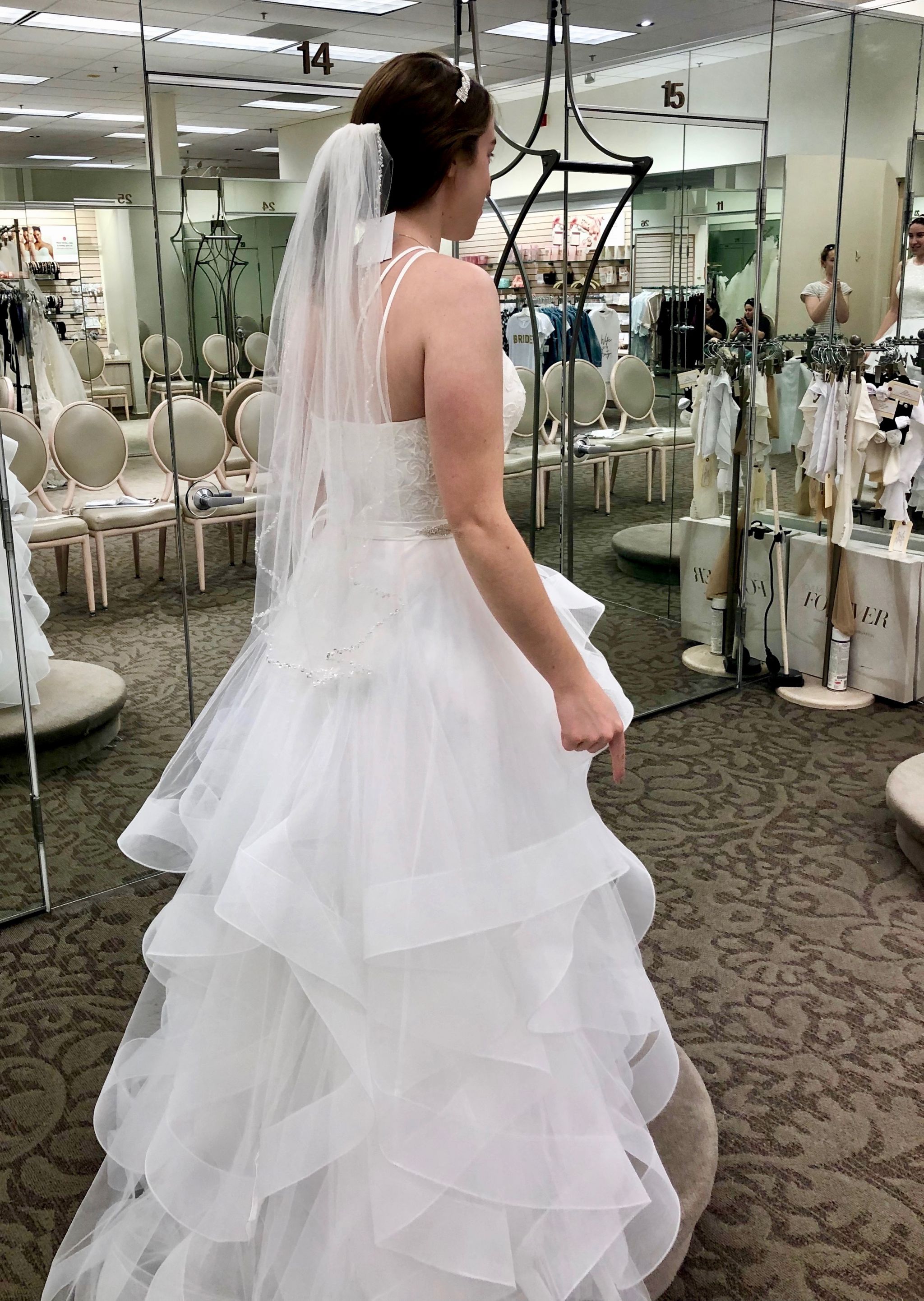 Floral sequin ball gown with horsehair trim outlet