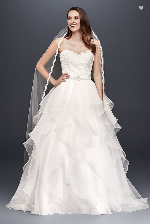 David's bridal sales organza wedding dress