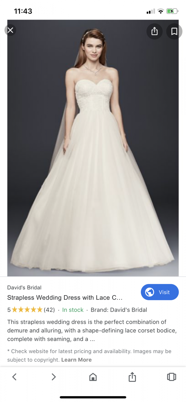 David's bridal in stock dresses clearance