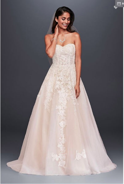 David's Bridal Collection WG3861 New Wedding Dress Save 45