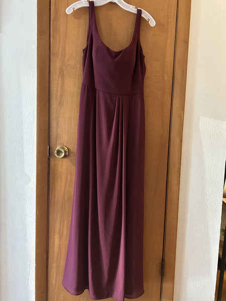 Chiffon Tank Scoop Neck Bridesmaid Dress