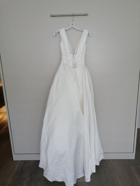Satin Cummerbund Ball Gown Wedding Dress Style #V3848 David's