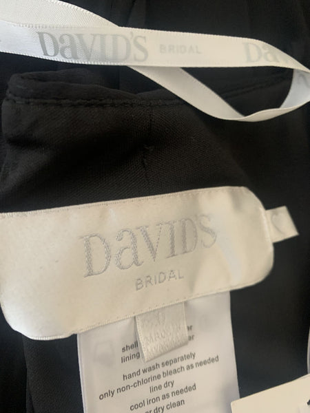 David's bridal double hot sale strap long georgette