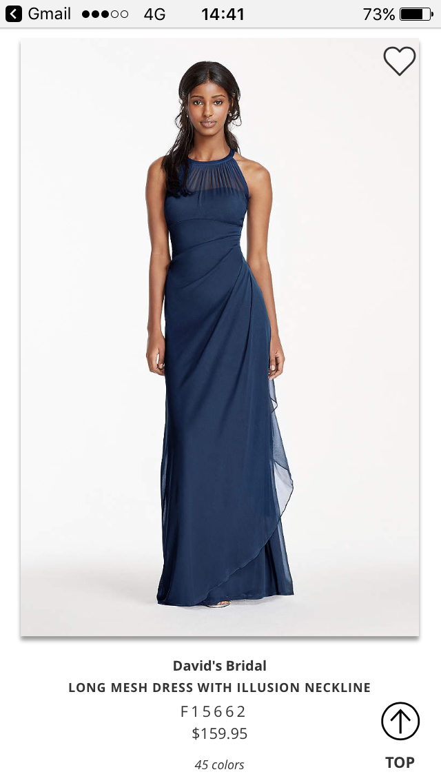 Navy Blue Marine Blue Davids Bridal David's Bridal F15662 – Nearly