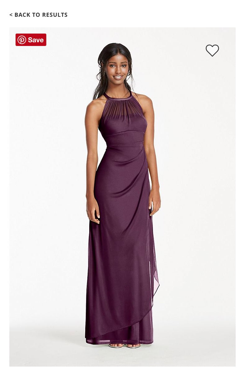 David's bridal outlet plum dress