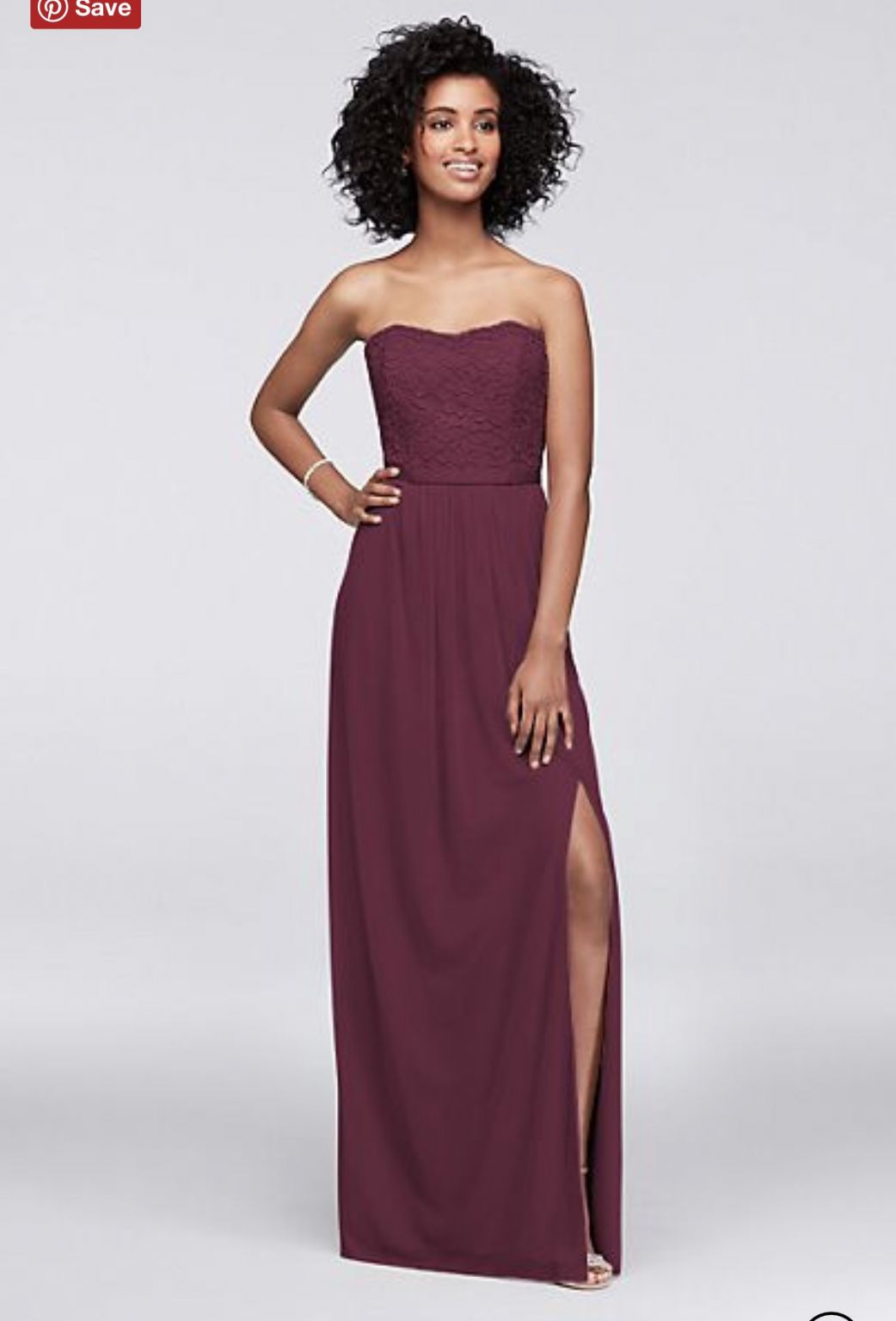 David's bridal hot sale wine dress