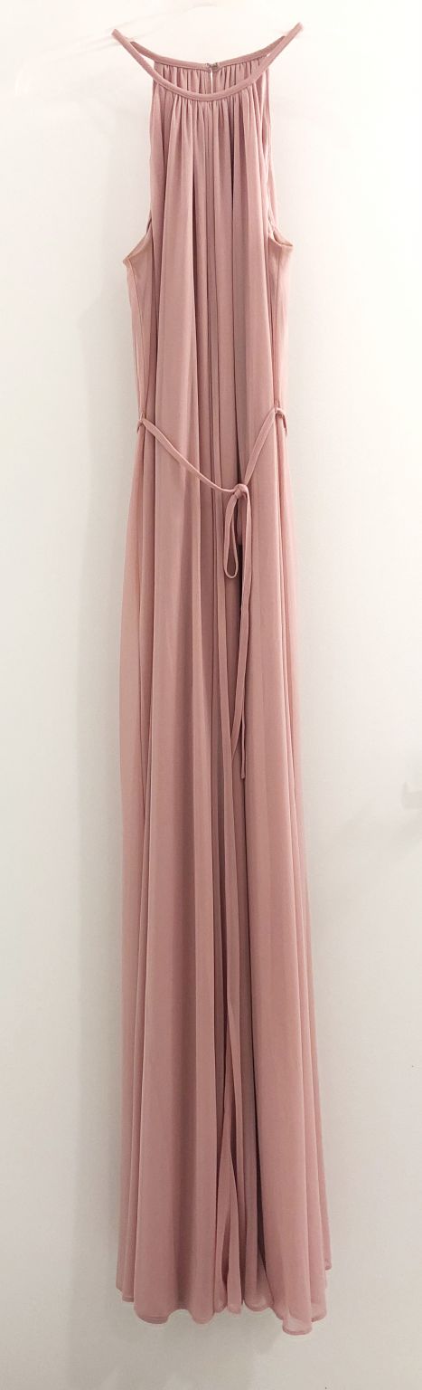 Soft Mesh Halter Bridesmaid Dress With Davids Bridal F19533 F19533