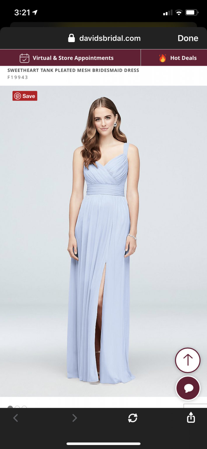 Sweetheart tank pleated 2025 mesh bridesmaid dress