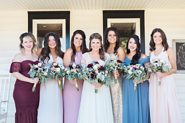 David's bridal pewter outlet bridesmaid dresses