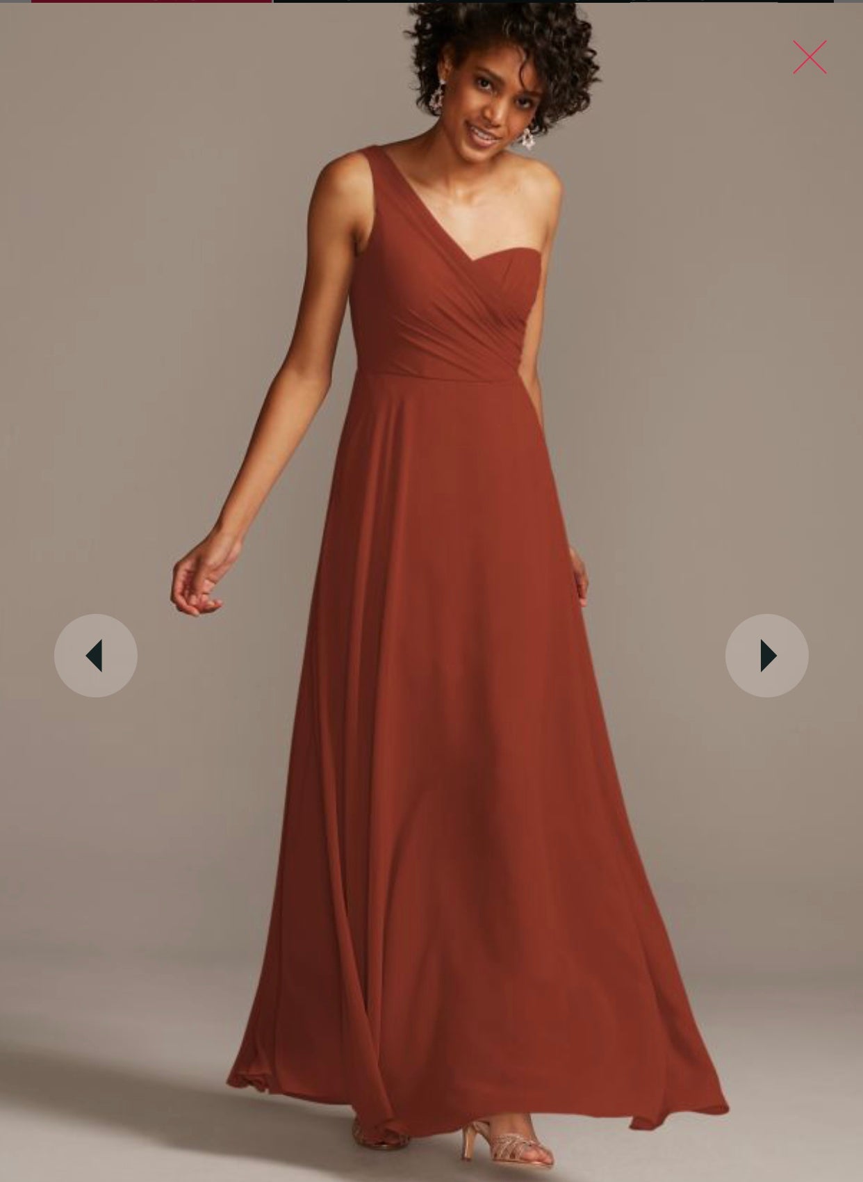 David's bridal burnt sale orange dress