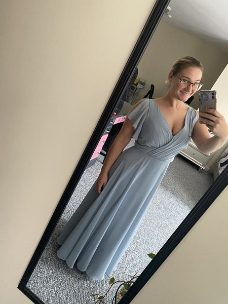 David's bridal hotsell mist bridesmaid dress