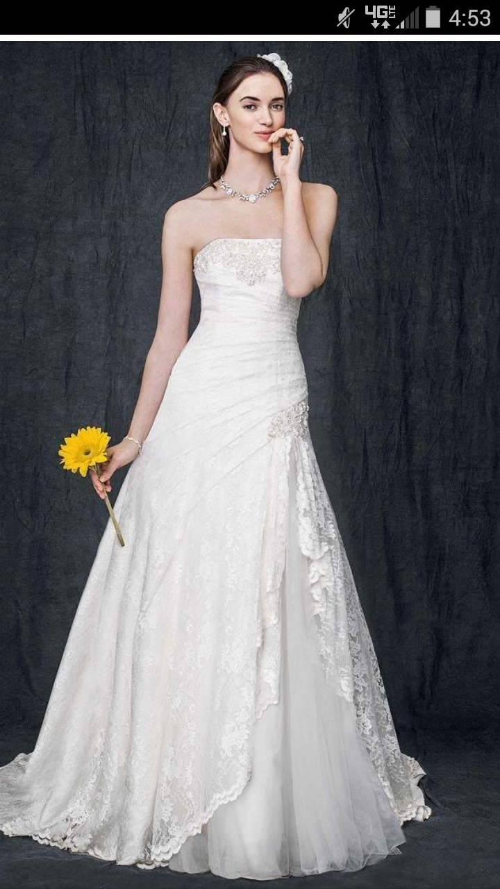 David's bridal outlet ivory wedding dress