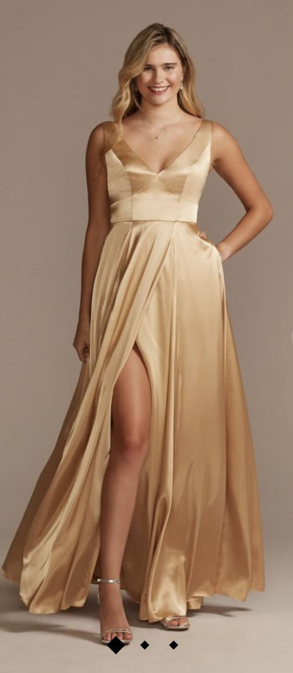 David's Bridal Galina Signature Charmeuse – Nearly Newlywed