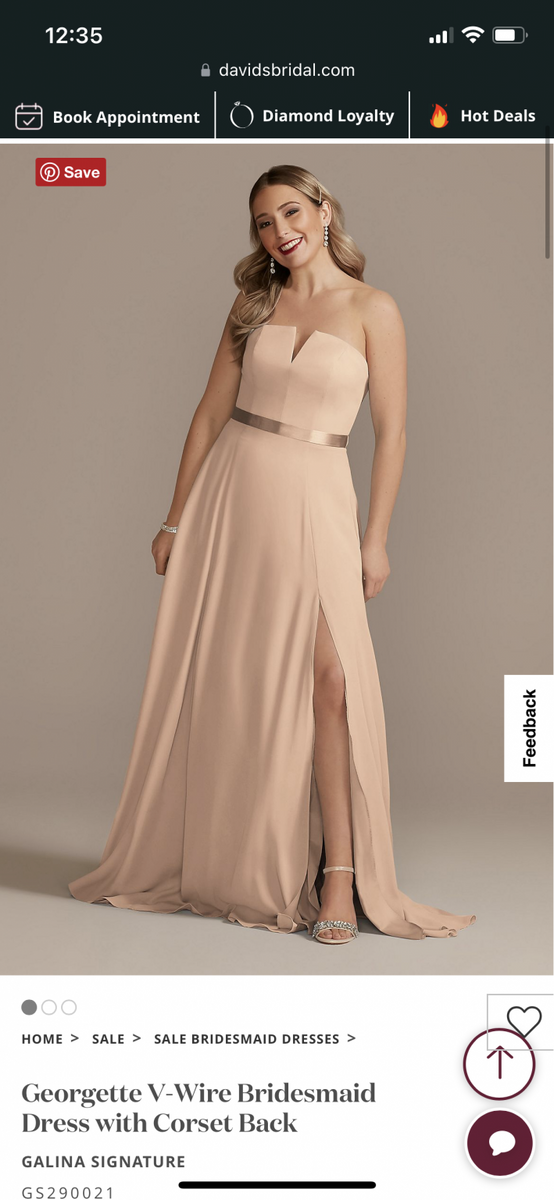 David's bridal sales rose gold bridesmaid