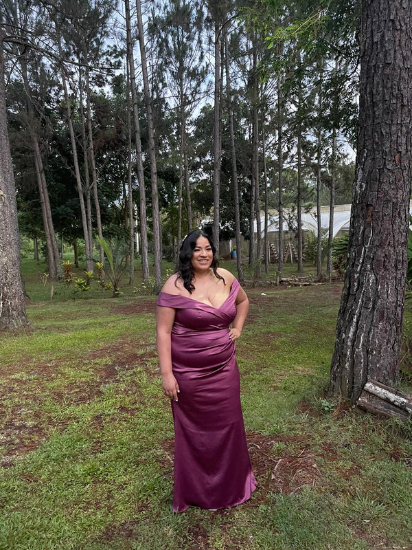 david's bridal plus size bridesmaid dresses Tea Length Davids Formal Wear Satin Draped Off-the-Shoulder Tea-Length Dress Davids Bridal Plus Size Bridesmaid