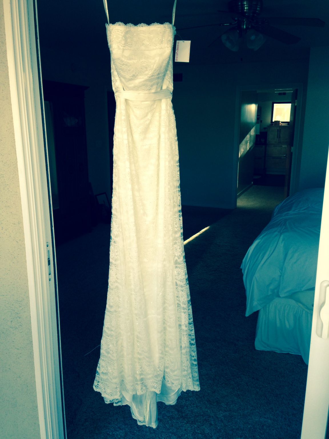 David's Bridal Galina VW9340 Ivory Mermaid Trumpet Lace – Nearly